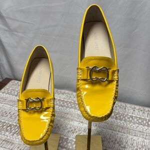 Nine West Patent Yellow Flats with Buckle